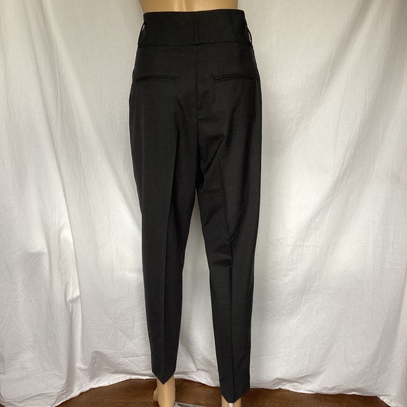 Peserico Italian Charcoal Aysmmetric zipper Dress Pants 40 / 6 - Picture 4 of 8